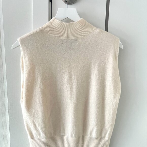 Banana Republic Franca Cashmere Padded-Shoulder Top - Picture 2 of 4
